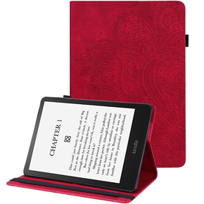 Etui do Amazon Kindle Paperwhite 5 (2021), Imprinted Flower, Red