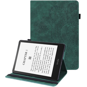 Etui do Amazon Kindle Paperwhite 5 (2021), Imprinted Flower, Zielone