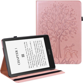 Etui do Amazon Kindle Paperwhite 5 (2021), Imprinted Tree, Rose Gold