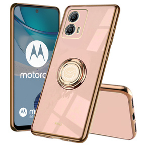 Etui do Motorola Moto G53 5G, Electro Ring, różowe rose gold