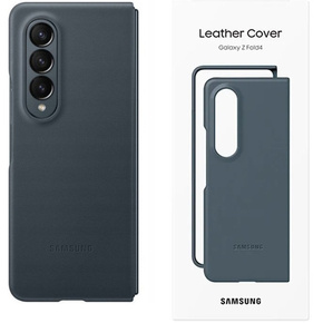 Oryginalne Etui Samsung do Galaxy Z Fold 4, Leather Flip Cover, grey green