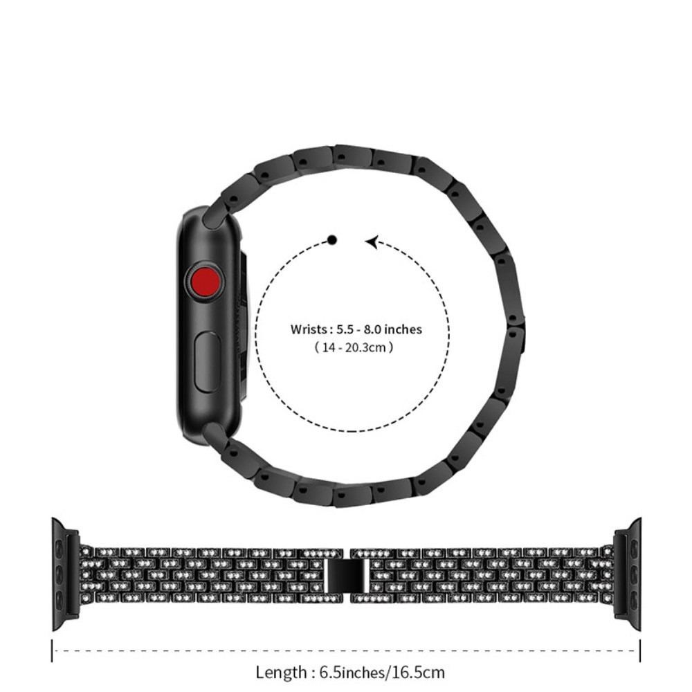 Bransoleta Etui Z Diamentami Do Apple Watch Se Mm Czarna