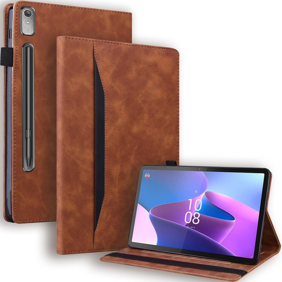 Etui do Lenovo Tab P11 Pro Gen 2 Wallet z miejscem na rysik Brązowe