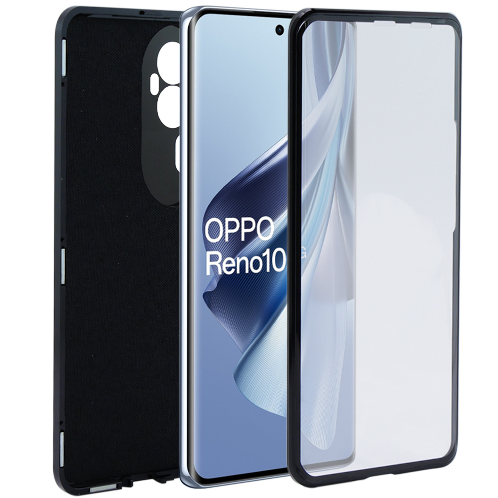 Etui Do Oppo Reno 10 ERBORD Glass Armor Leather Czarne Sklep XGSM Pl