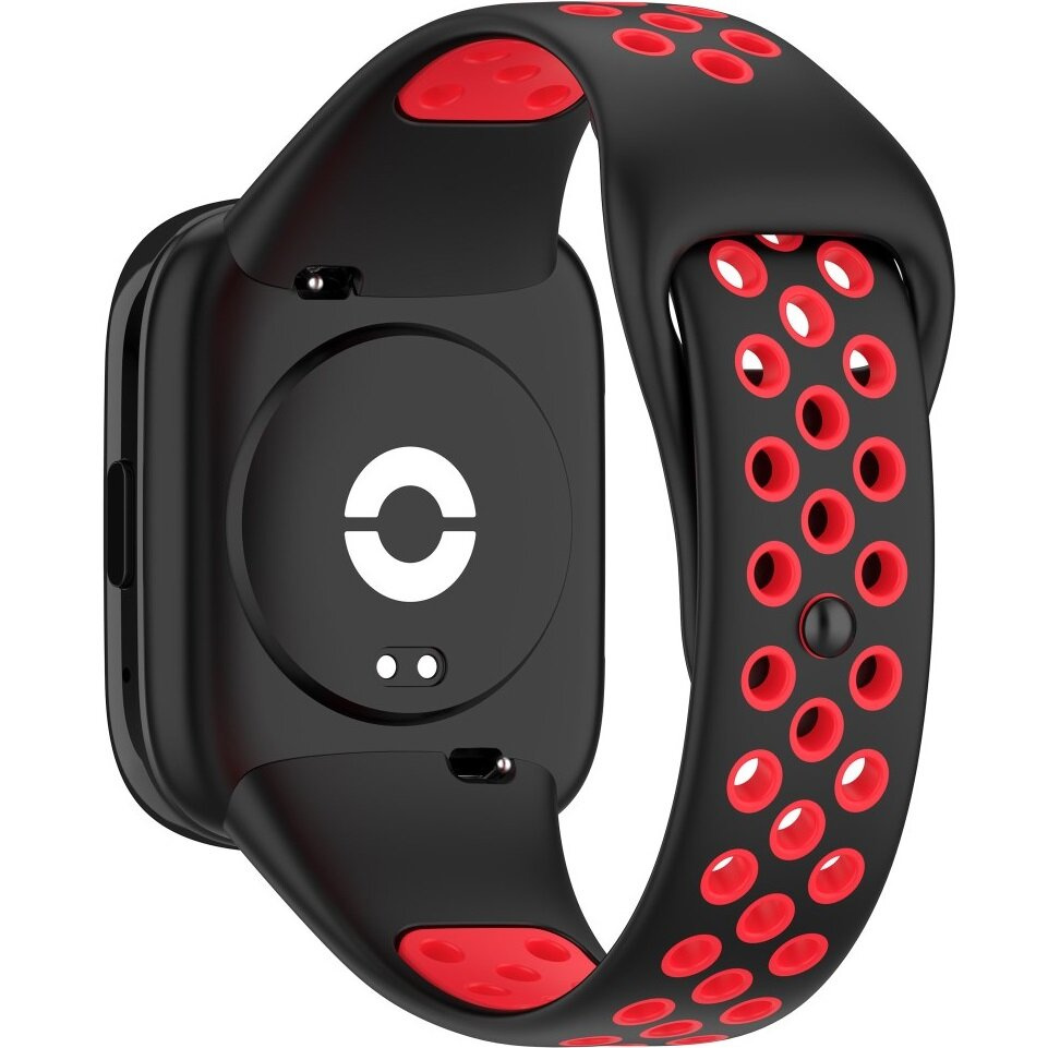 Pasek Silikonowy Do Xiaomi Redmi Watch 3 Active Czarny Czerwony