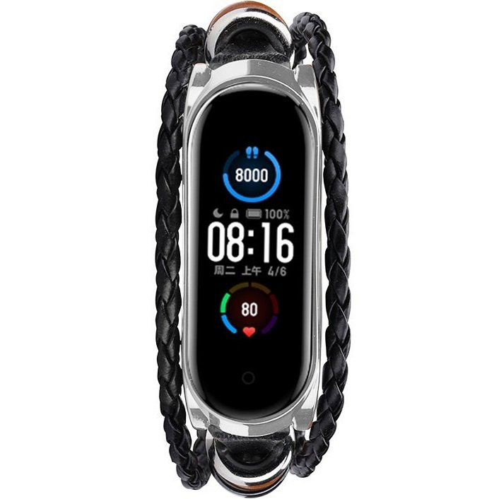 Sk Rzany Pasek Retro Do Xiaomi Mi Band Black Silver Sklep Xgsm Pl