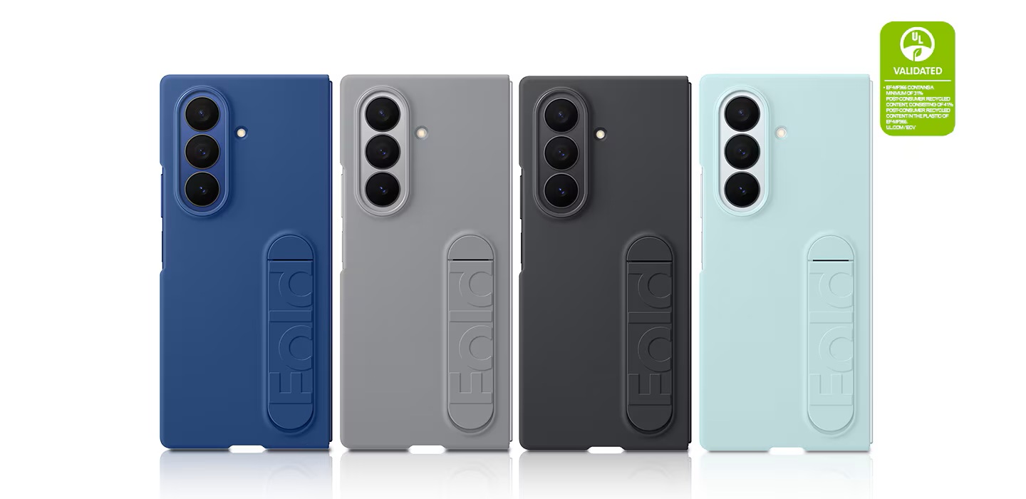 Oryginalne etui Samsung Silicone Case do Samsung Galaxy Z Fold7, czarne, szare, niebieskie i jasnobłękitne