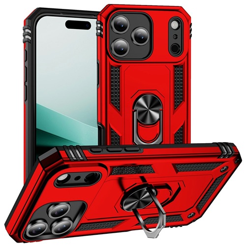Etui do iPhone 16 Pro - pancerne czerwone