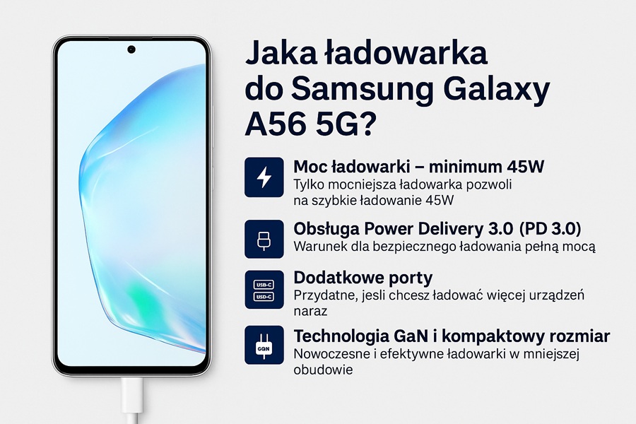 Jaką ładowarkę do Galaxy A56 wybrać?