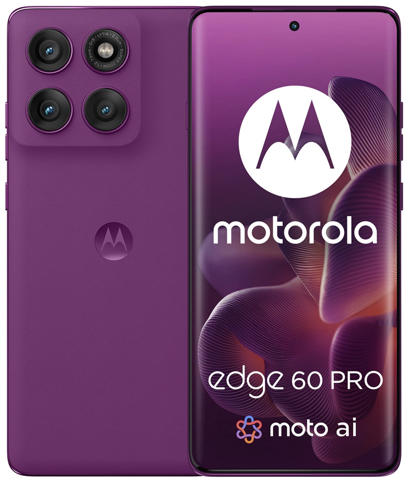 Motorola Edge 60 Pro w kolorze purpurowym