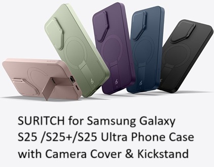 Pancerne etui do S25 Ultra z Magsafe, podstawką i ochroną aparatu - Suritch ShockProof