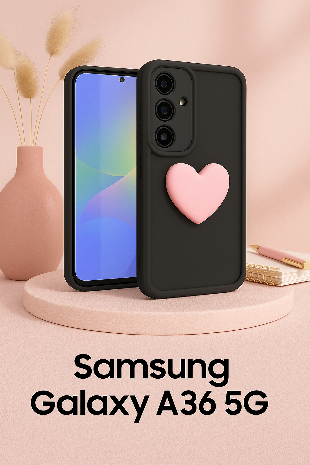 2 kobiece etui z serduszkiem do Galaxy A36 5G – ochrona z uroczym akcentem