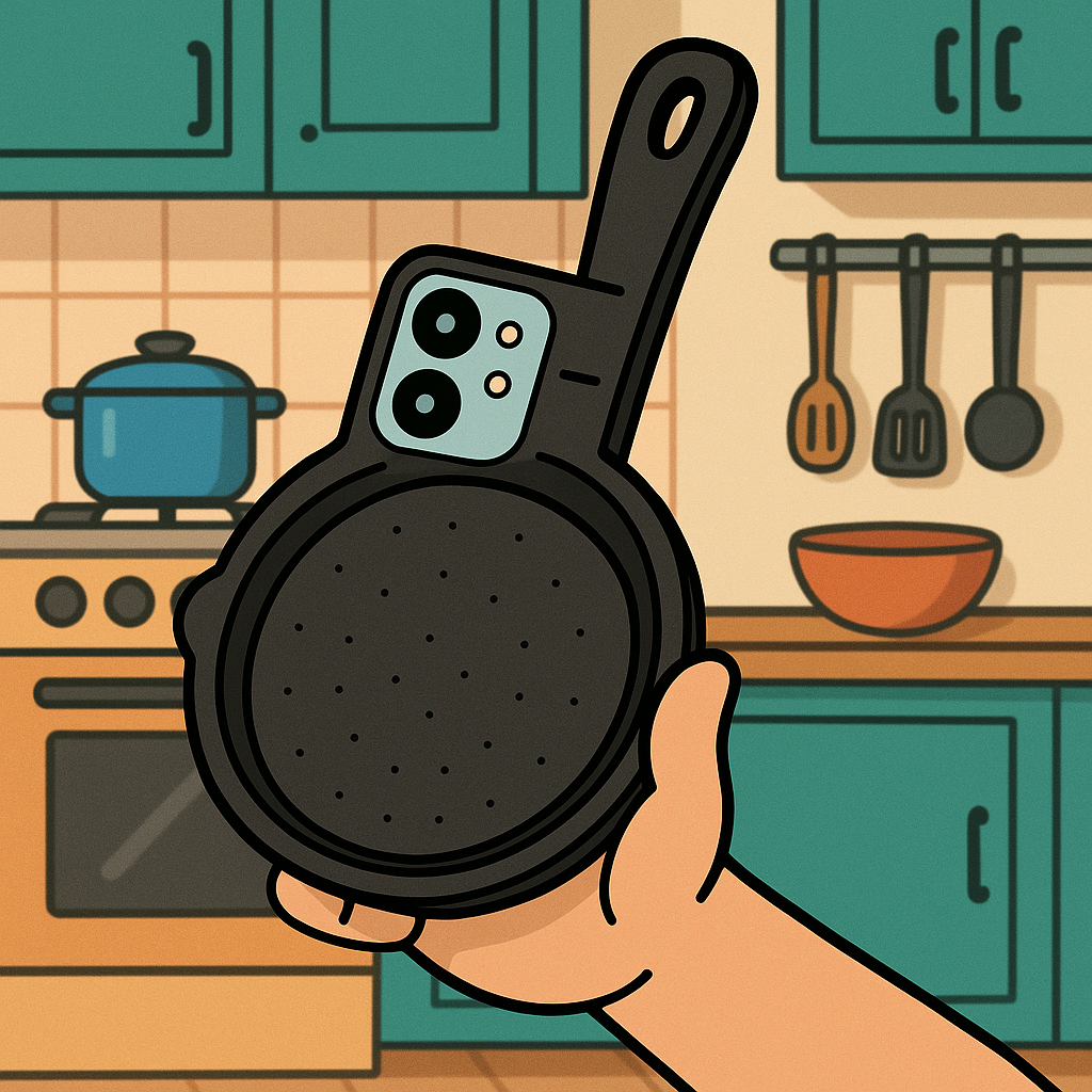 Najbardziej absurdalne etui do telefonu? Zobacz spray i patelnię w akcji