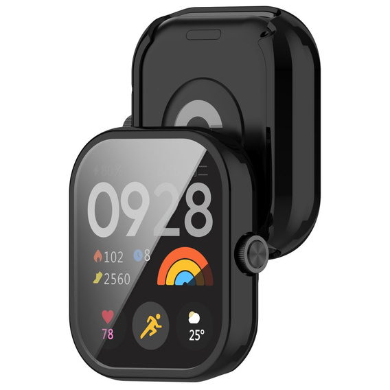 2w1 Etui z Osłoną na ekran do Xiaomi Redmi Watch 4, Czarne