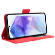 Etui z klapką do Samsung Galaxy A35 5G, Card Slot, czerwone