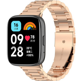 Bransoleta Stalowa do Xiaomi Redmi Watch 3 Active, Różowa rose gold