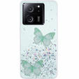 Etui do Xiaomi 13T / 13T Pro, Glitter Butterfly, zielone