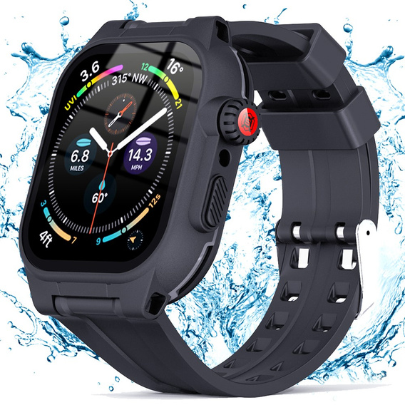 Etui SHELLBOX Waterproof IP68 do Apple Watch Series 7/8 45mm - Black