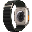 Pasek Nylonowy do Apple Watch 1/2/3/4/5/6/7/8/9/10/SE/Ultra/Ultra 2 42/44/45/46/49mm, Czarny / Zielony