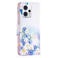 Etui z klapką do Motorola Moto G53 5G / G23 / G13, Wallet, Butterfly & Flowers białe