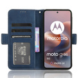 Etui z klapką do Motorola Moto G86 Power 5G, Card Slot, granatowe