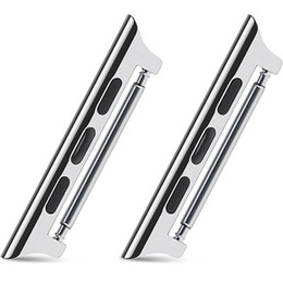 Zapięcie ze stali nierdzewnej do zegarka Apple Watch 1/2/3/4/5/6/7/8/9/10/11/SE 38/40/41/42mm, Srebrne
