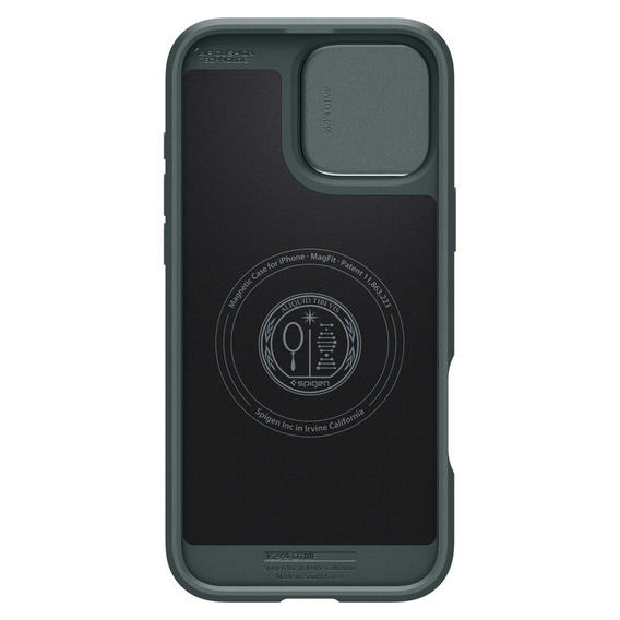 Etui Spigen do iPhone 16 Pro, Optik Armor Mag, Zielone + Szkło hartowane