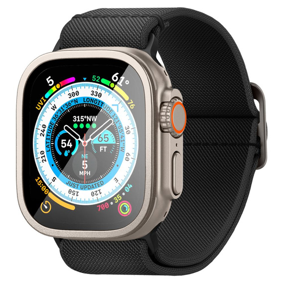 Szkło Hartowane SPIGEN GLAS.TR SLIM PRO do Apple Watch Ultra 1/2/3 49mm, z ramką, Tytanowe / Szare