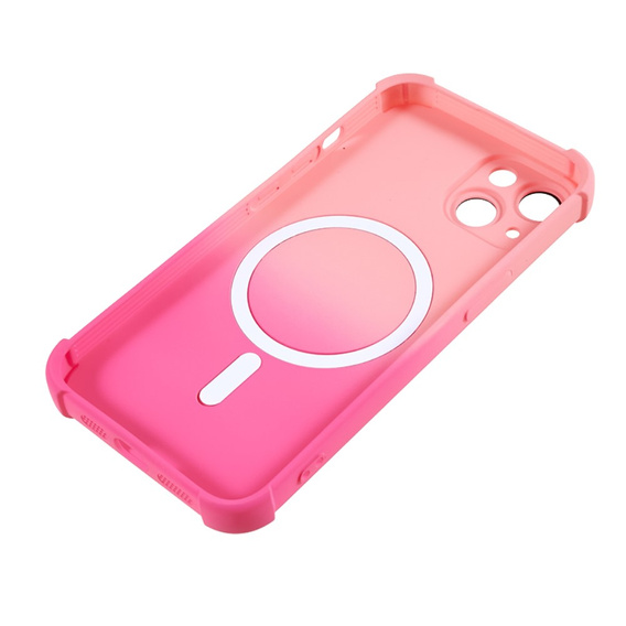 Etui silikonowe do iPhone 13, Gradient Magnetic, do MagSafe, różowe