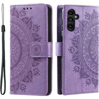 Etui z klapką do Samsung Galaxy A34 5G, Mandala, fioletowe