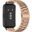 Bransoleta Stalowa do Huawei Band 8 / Huawei Band 9 / Huawei Band 10, Różowe Złoto