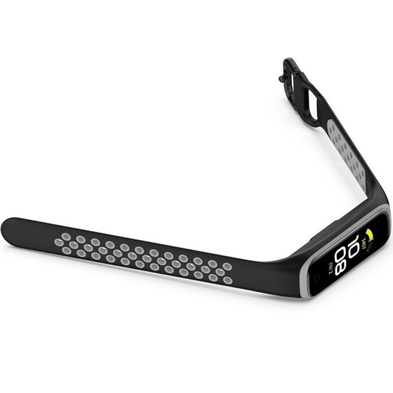 Pasek Silikonowy do Samsung Galaxy Fit 2 SM-R220, Czarny / Szary