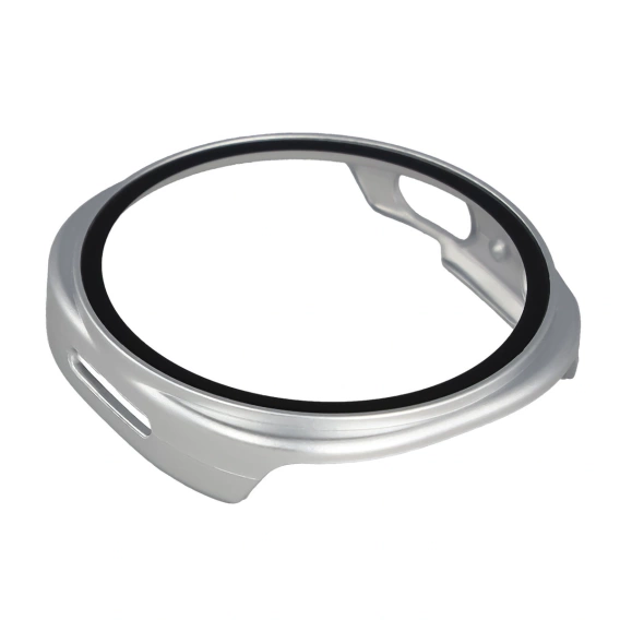 2w1 Etui + Szkło Hartowane do Samsung Galaxy Watch 8 44mm, Srebrne