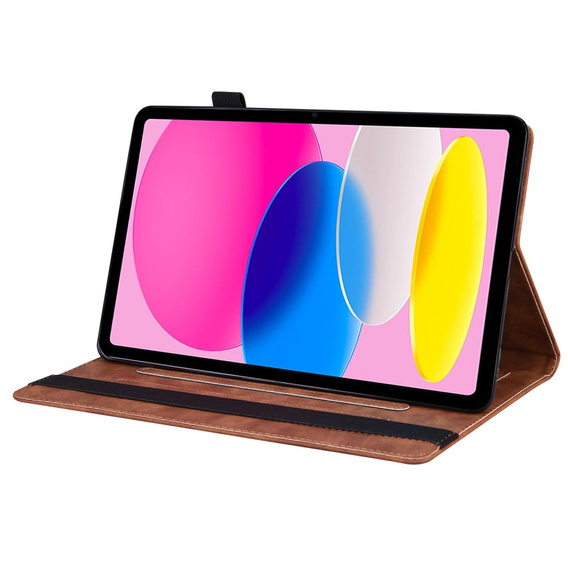 Etui do iPad 10.9" 2022 (10 gen.), Classic, z miejscem na rysik, brązowe