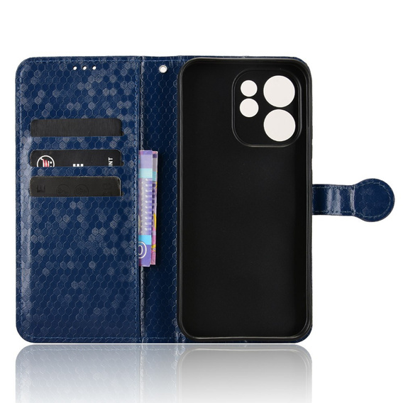 Etui z klapką do Oppo Reno 15 FS, Wallet Rhombus, niebieskie