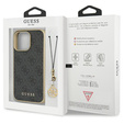 Etui GUESS do iPhone 14 Pro, 4G Charms Collection, szare