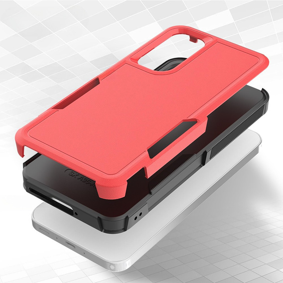 Etui pancerne do Samsung Galaxy A35 5G, Dual Shockproof, czerwone