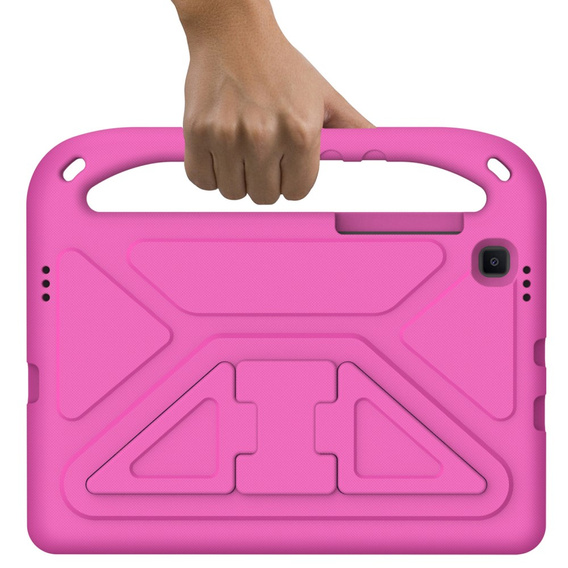 Etui dla dzieci do Samsung Galaxy Tab S6 Lite 10.4" 2020/2022/2024, dziecięce z uchwytem, różowe
