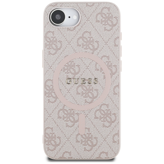 Etui GUESS do iPhone 16E, 4G Ring Classic Logo, różowe