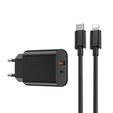 SZYBKA ŁADOWARKA USB-C 20W + KABEL 1M do IPHONE X 11 12 13 14 Pro Max czarna