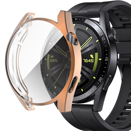 2w1 Etui z osłoną na ekran do Huawei Watch GT 3 42mm, Różowe złoto