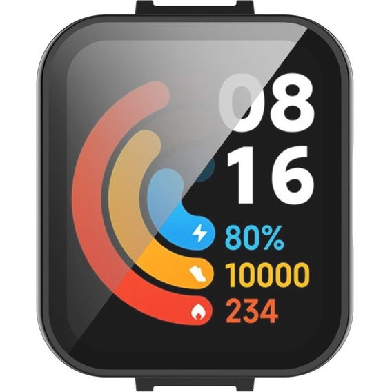 2w1 Etui + Szkło do Xiaomi Redmi Watch 2 Lite, Czarny