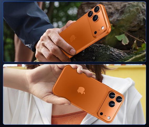 2x Szkło hartowane ERBORD na wyspę aparatów do iPhone 17 Pro, pomarańczowe