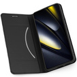 Etui do Xiaomi Poco F6, Leather Skin Wallet, czarne