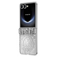Etui do Samsung Galaxy Z Flip7 5G, Mechanical Legend, srebrne