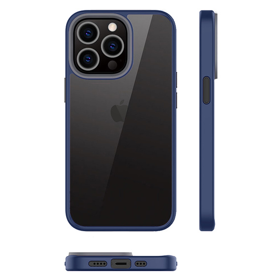 Etui do iPhone 13 Pro, ERBORD Hybrid Case, niebieskie