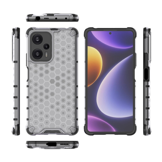 Etui Honeycomb do Xiaomi Poco F5, Szare
