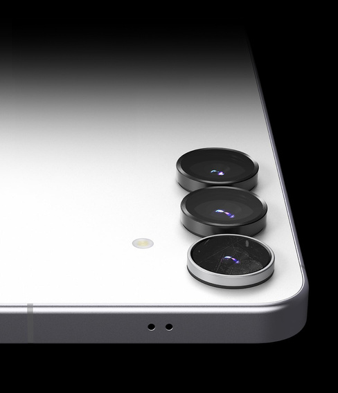 2x Szkło hartowane na aparat ERBORD do Samsung Galaxy S25 FE, Czarne