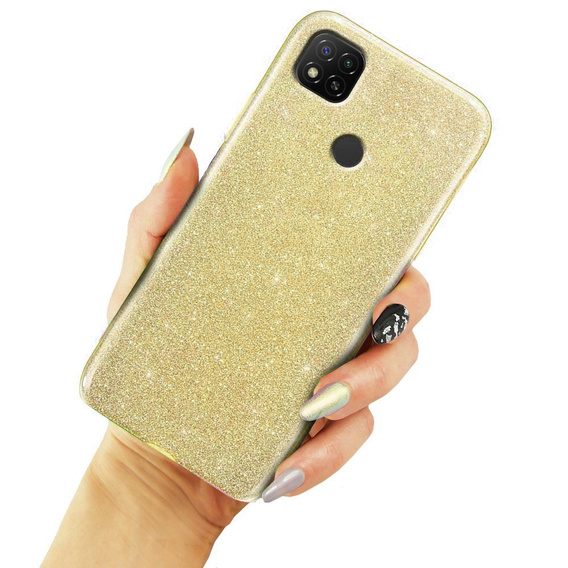 Etui Glitter Case do Xiaomi Redmi 9C, Gold