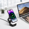 MaxLife Bezprzewodowa ładowarka indukcyjna MagSafe do Apple Watch / AirPods / iPhone, czarna